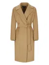 Weekend Max Mara Coat With Waist Belt And Front Pockets