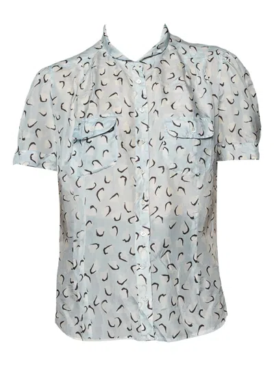 Pre-owned Weekend Max Mara 2023 Printed Silk Blouse