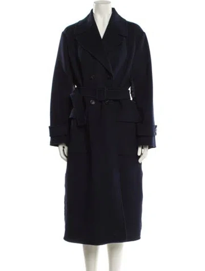 Pre-owned Weekend Max Mara 2023 Virgin Wool Down Coat W/ Tags In Blue