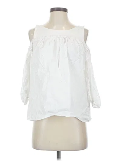 Pre-owned Weekend Max Mara 3/4 Sleeve Blouse In White