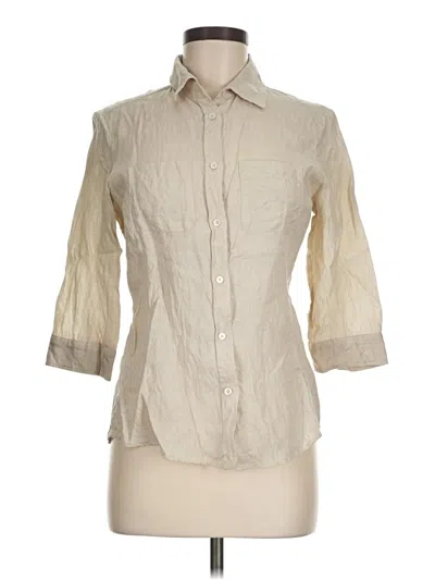 Pre-owned Weekend Max Mara 3/4 Sleeve Button Down Shirt In White