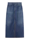 Weekend Max Mara 5-pocket Denim Skirt In Blue