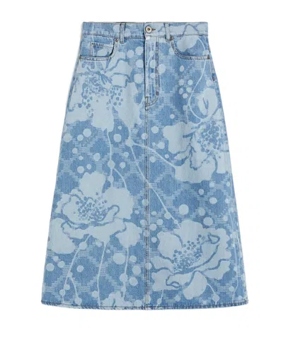 Weekend Max Mara A-line Denim Skirt In Blue
