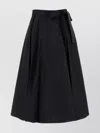 Weekend Max Mara A-line Pleated Skirt Waist Tie In Black