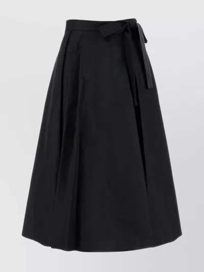 Weekend Max Mara A-line Pleated Skirt Waist Tie