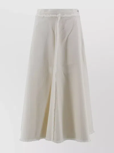 Weekend Max Mara A-line Silhouette Skirt Frayed Hem