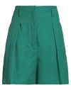 Weekend Max Mara A Weekend With Ashley Park Woman Shorts & Bermuda Shorts Green Size 12 Cotton In Green