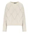Weekend Max Mara Abbozzi Ecru Crewneck Sweater