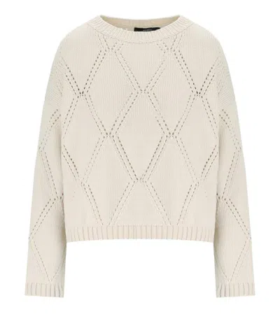 Weekend Max Mara Abbozzi Ecru Crewneck Sweater