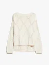 Weekend Max Mara Women's Abbozzi - Oversize Cotton Lozenge Sweater In Beige