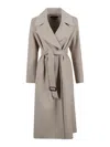 Weekend Max Mara Long Sleeve Coat In Neutral