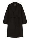 Weekend Max Mara Double-breasted Coat In Black