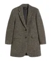 Weekend Max Mara Abrigo De Cierre Sencillo De Tweed In Gray