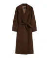 Weekend Max Mara Abrigo Largo De Lana Y Alpaca In Burgundy