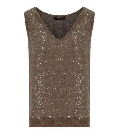 WEEKEND MAX MARA WEEKEND MAX MARA ACAICI BROWN TOP