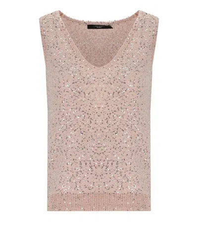 Weekend Max Mara Acaici Roze Top In Pink