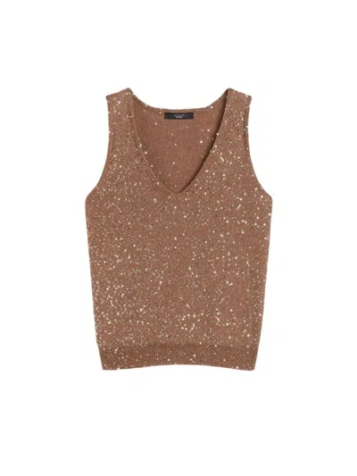WEEKEND MAX MARA WEEKEND MAX MARA ACAICI SWEATER BROWN