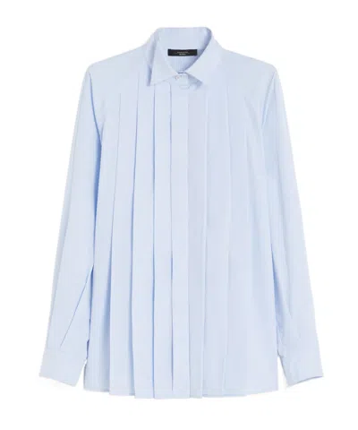 Weekend Max Mara Acanto Long-sleeved Shirt In Blue