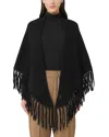 Weekend Max Mara Accessories 2 Tornado Wool Wrap In Black