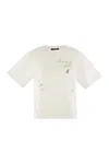 Weekend Max Mara Omens Acline Brand-print Cotton-jersey T-shirt White In Neutral