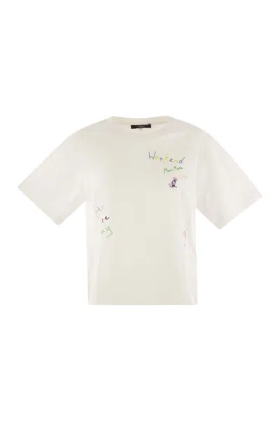 WEEKEND MAX MARA WEEKEND MAX MARA ACLINE - PRINTED ORGANIC COTTON T-SHIRT