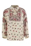 Weekend Max Mara Adda - Cotton Poplin Shirt In Neutral