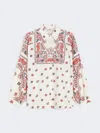 Weekend Max Mara Paisley-print Balloon Sleeve Shirt In White