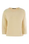 Weekend Max Mara Addotto - Cotton Yarn Sweater In Neutral