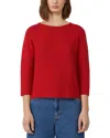 Weekend Max Mara Raglan-sleeve Boat-neck Sweater In Red