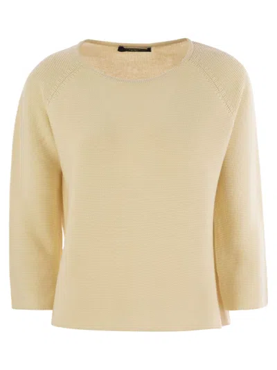 Weekend Max Mara Addotto Cotton Yarn Sweater In Neutral