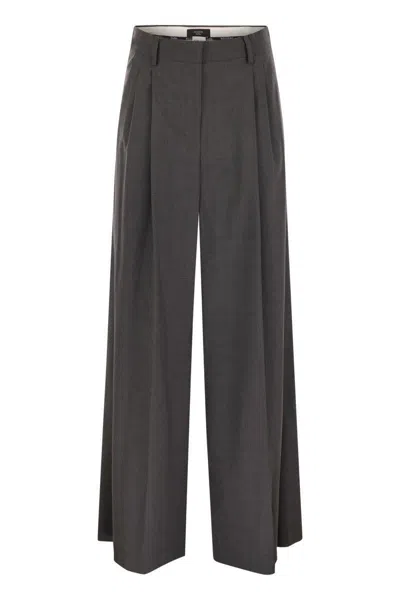 Weekend Max Mara Adelfi - Stretch Wool Trousers In Gold