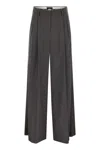Weekend Max Mara Adelfi - Stretch Wool Trousers In Gray