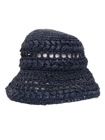 Weekend Max Mara Adito Crochet Hat In Blue