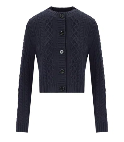 Weekend Max Mara Afosi Blue Cropped Cardigan