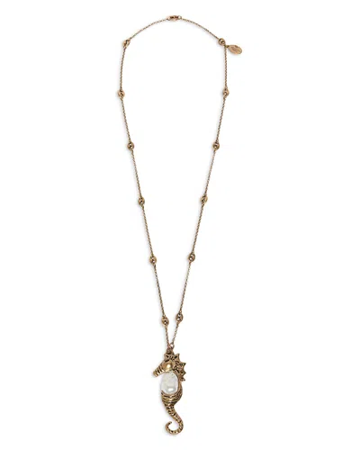 Weekend Max Mara Agiorno Seahorse Pendant Necklace In Neutral