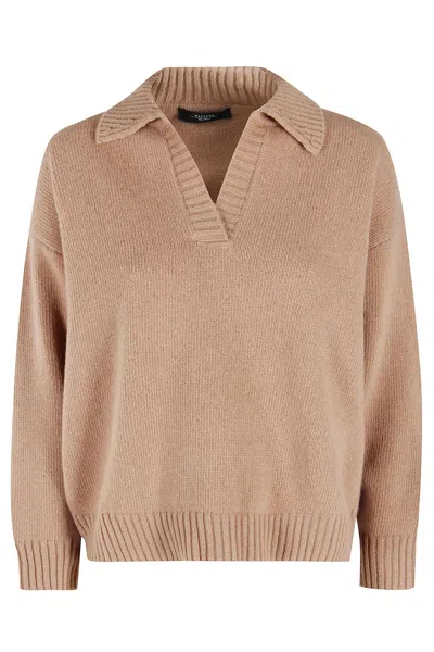 Weekend Max Mara V-neck Sweater In Pink