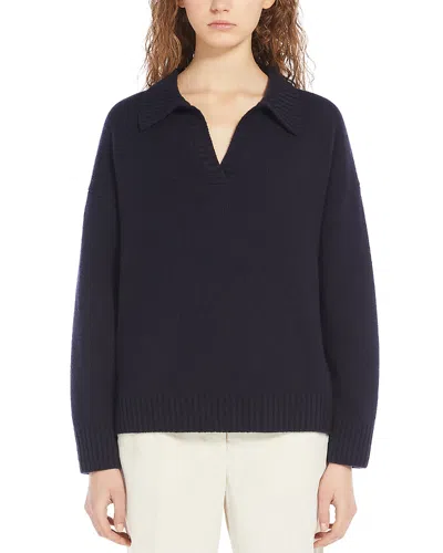 Weekend Max Mara Agre Polo Jumper In Navy