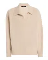 Weekend Max Mara Agre Virgin Wool Polo Sweater In Brown