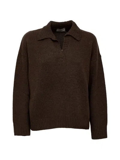 Weekend Max Mara Agre Wool Sweater In Brown