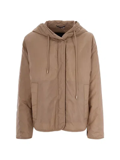 Weekend Max Mara Giubbino Antigoccia Beige In Brown