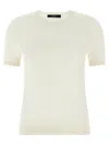 Weekend Max Mara Agro Short-sleeve Crew-neck Sweater In White