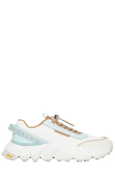 Weekend Max Mara Albatro Lace-up Sneakers In White