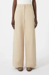 Weekend Max Mara Alfeo Cotton Wide Leg Pants In Neutral