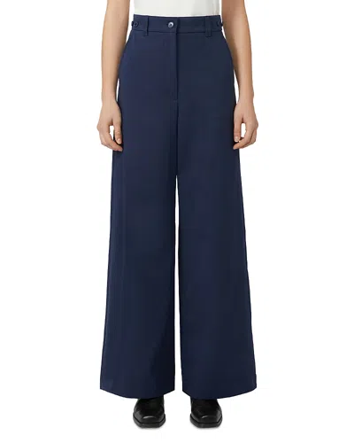 Weekend Max Mara Alfeo Wide Leg Trousers In Blue