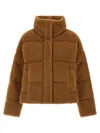 Weekend Max Mara Alfredo Funnel-neck Panelled Jacket In Brown