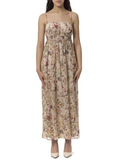Weekend Max Mara Libano Print Silk Long Dress In Multi