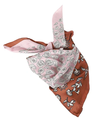 Weekend Max Mara All-over Printed Scarf In Marrone