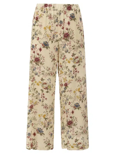 Weekend Max Mara All-over Printed Wide Leg Trousers In Neutral