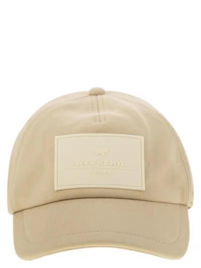 Weekend Max Mara Alloro Plush Baseball Cap In Sand