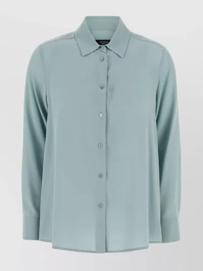 WEEKEND MAX MARA ALMINA SILK SHIRT BACK PLEAT